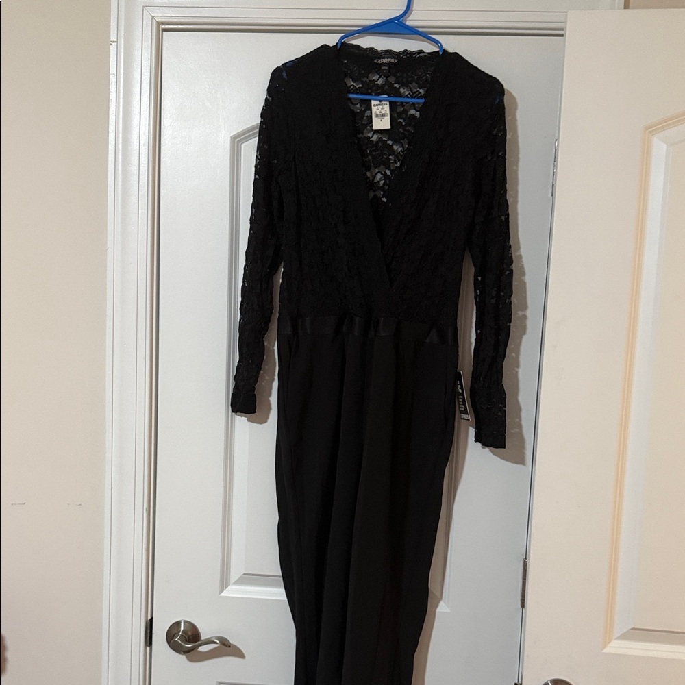 Express Black Lace Jumpsuit